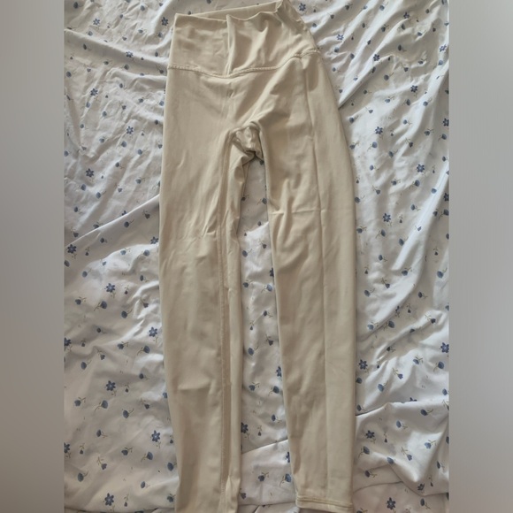 Cream Beige 7/8ths Leggings - Picture 1 of 4